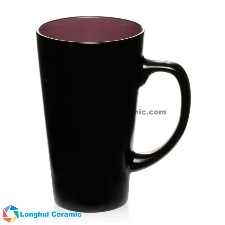 16oz tall cafe style personalized ceramic cafe coffee mug