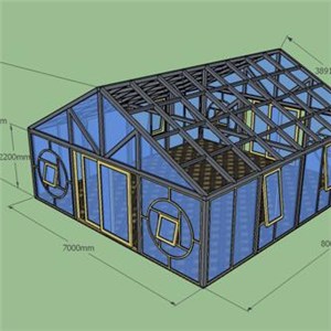 Simple Style Aluminium Frame Glass House