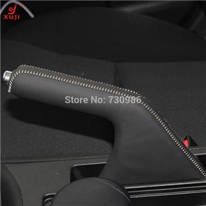 Handbrake Cover For Mazda 3 2011 2012 2013 Car Special Hand-stitched Black Blue Genuine Leather Handbrake Covers