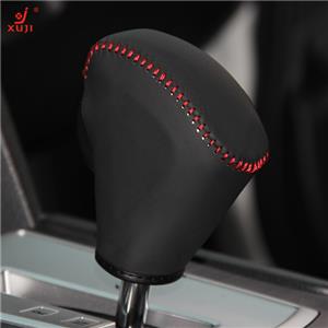 Gear Shift Knob Cover For Subaru Legacy Outback Automatic XuJi Car Special Hand-stitched Black Genuine Leather Covers