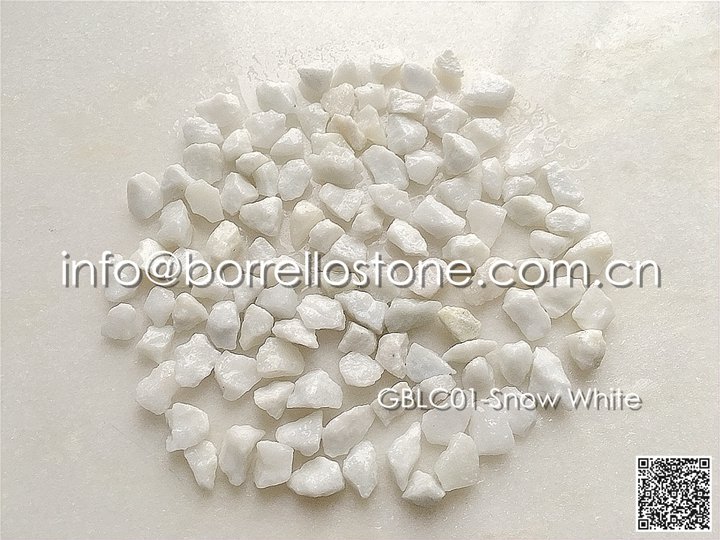 white marble stone gravel