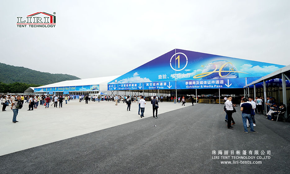 50m width PVC and Aluminum large tent used for Air Show as VIP reception, resturant, exhibition hall