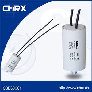 Plastic Case Cbb60 Running Capacitor With Stud At Bottom For Single Phase Ac Motor