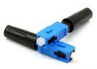 Quick Assembly Connector For Indoor Cable , Blue Optical Fiber Connectors SC / UPC