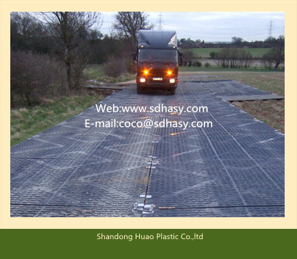 China Huao sales high impact resistance large floor mats / ground protection mats
