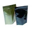 Unique Food Packaging Foil Gusseted Coffee Bags , Matte Black Stand Up Pouch