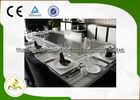 Exhaust / Purifier 8 Seat Teppanyaki Grill Table , Japanese Restaurant Grill Table