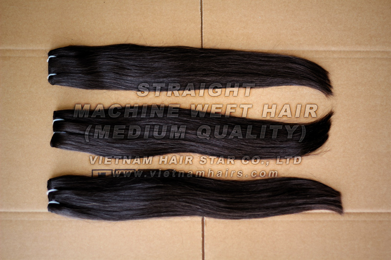 Machine Weft Straight natural human hair - All length available
