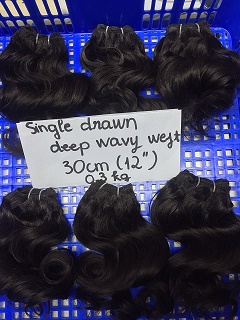 MACHINE WEFT HUMAN HAIR DEEP WAVY