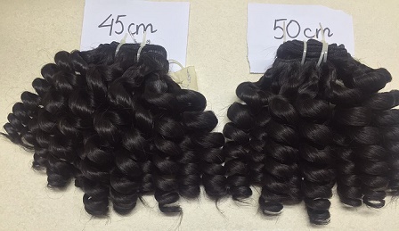 Curly short machine weft hair 100% Natural human hair
