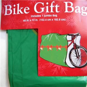 1 Plastic Christmas Holiday Bike Gift Bag,s 60 X 72 Inch