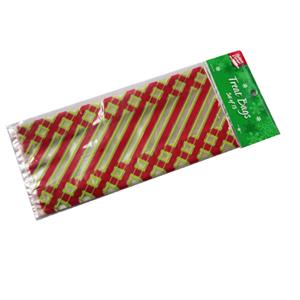 & quot;Pack Of 20 Red Striped Cellophane Bags Red Striped Cello Bags Measure 11& quot;& quot; X 5& quot;& quot;& quot;
