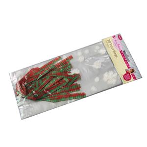 Christmas Tree Holiday Cello Bags With 20 Counts