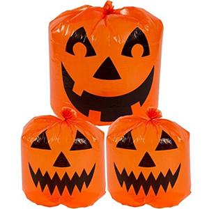 Halloween Fall Giant Pumpkin Lawn Leaf Leaves Bags, 45& quot; X 48& quot;