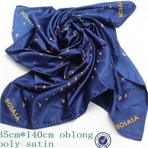 Lady& acute;s Customized Polyester Microfiber Satin Twill Chiffon Digital Printed Square Scarf