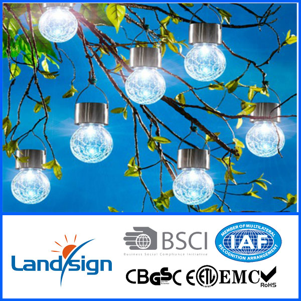 solar powered mosaic light suitable for hanging