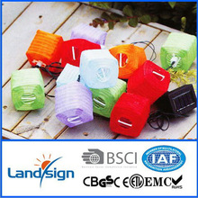 solar powered square lantern string light