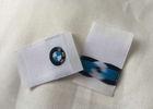 Small Apparel Clothing Fabric Labels , Washable Woven Sewing Labels Personalized