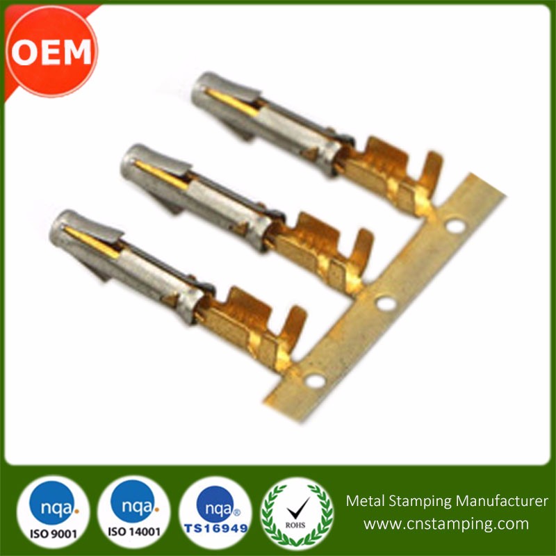 Customized wire crimping pin terminal for connector