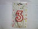 Smokeless Custom Personalized Birthday Candles Red Outline For Birthday Cakes