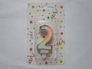 ISO Approved Wax Number Birthday Candles Unscented Colorful Border Glitter