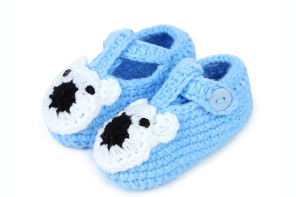 Wholesale Pure Cotton Crochet Animal Shape Shoes for Infant