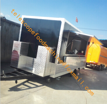 flat grill fast food truck burger mobile food trailer