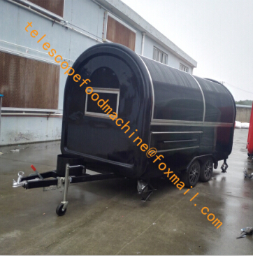 crepe dual axles fast food trailer grinddle mobile food cart truck