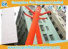 Large Orange Wacky Arm Waving Inflatable Tube Man With Heat Transfer Printing