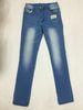 Light Blue Ripped Womens Slim Straight Leg Jeans Plus Size Relaxed Fit