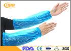 Disposable Blue Plastic Waterproof Sleeves Arm Covers For Hospital / Home