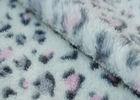 Coral Fleece Fabric With SGS Certification Leopard printed 160cm width