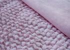 Anti - Static Cotton Sweater Knit Fabric , Pink Plush Fabric For Stuffed Animals