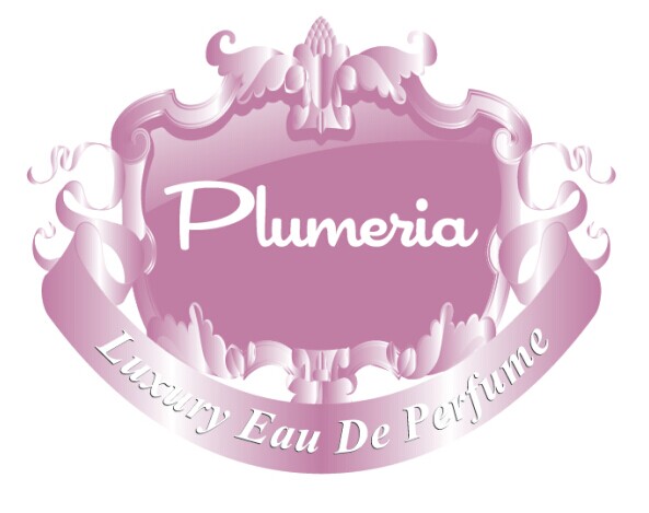 Plumeria Pink Embossed Labels for High End Bottled Perfume