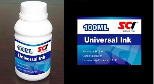Plastic universal ink bottle labels with chemical proof