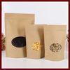 Customized Plastic Zip Lock Bags Small , Kraft Paper Bags With Window