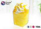 Eco Friendly PS Plastic Square Cups 85ml Food Grade With FDA , LFGB