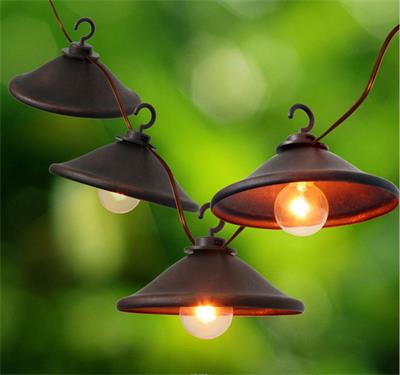 Garden String Light-Decorative G40 Bronze Cafe Light 8ct