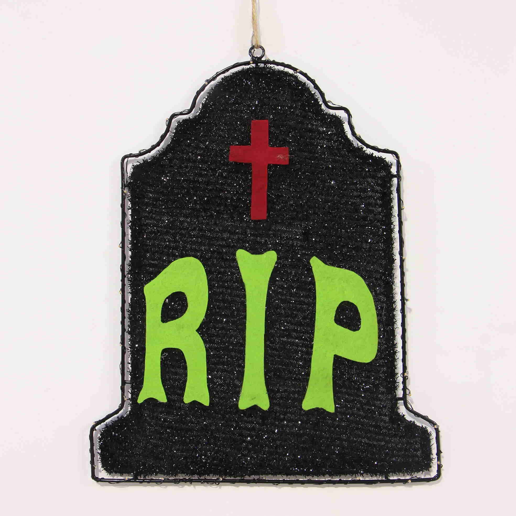 Halloween Decoration 12 inch SMD lighted wire  in tombstone style