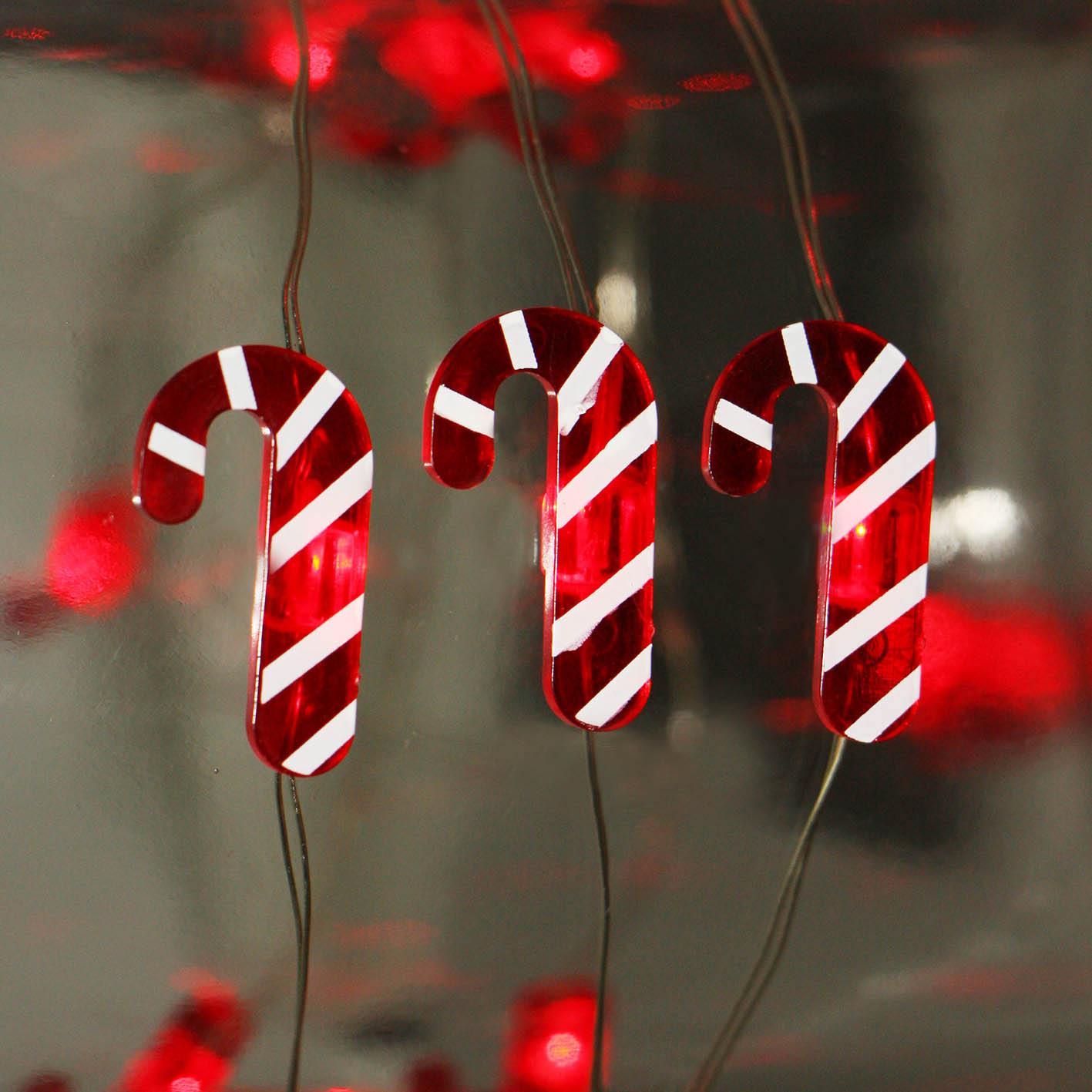 Christmas Santa Crutch string lights with Try me,B/O 25 LED SMD 