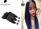 Woman use Long Straight Natural Black Raw Indian Virgin Hair Weave