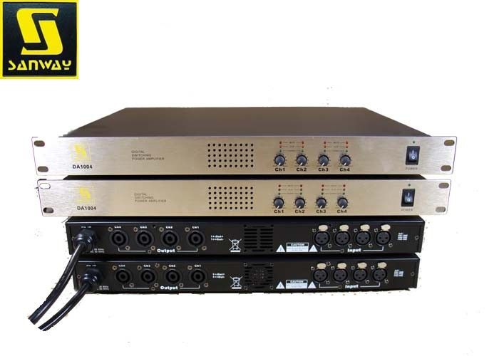 4 Channel Compact Class D Amplifier 1U with Public Address System