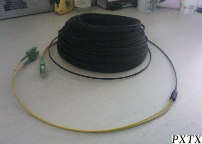 LSZH Simplex Duplex FTTH Fiber Optic Cable Single Mode With SC Fast Connector