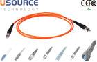 ST / ST Simplex  Fiber Optic Patch Cord Multimode 0.9mm multi core cable