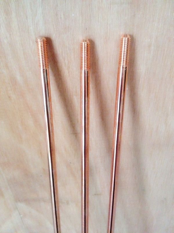High Tensile strength electrical grounding rod , copper earth rods