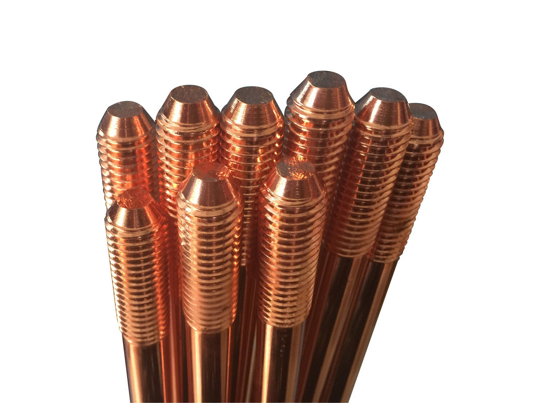 OEM Double heads thread copper bonded grounding rod / electrode