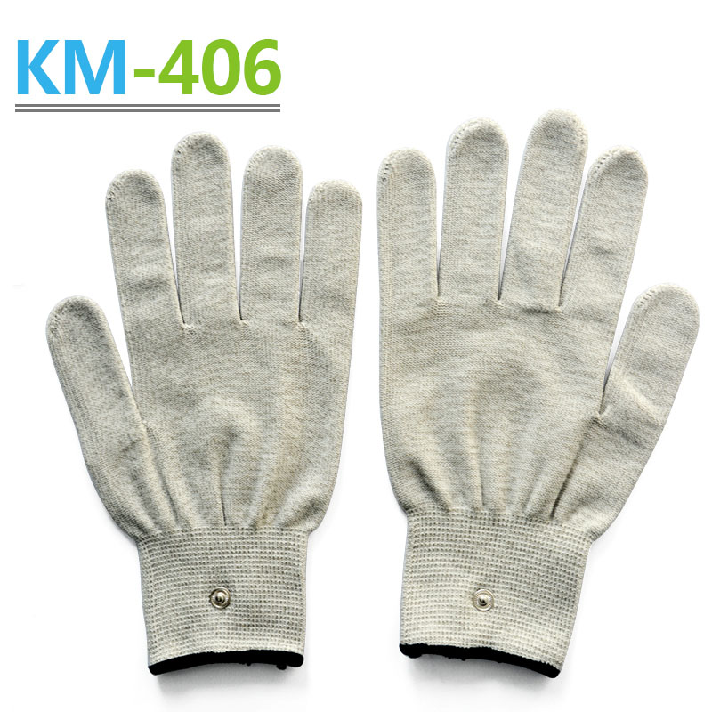 Silver fiber Conductive stimulation gloves for pain relief 
