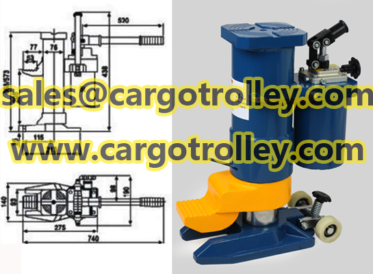 Hydraulic toe jack with dual applications jack