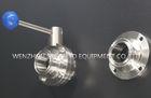 Food Grade 304 / 316L Sanitary Butterfly Valves TC clamp connection CNC machine