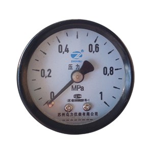 2.5inch-63mm Black Steel Case Brass Connection Back Thread Type Pressure Manometer2